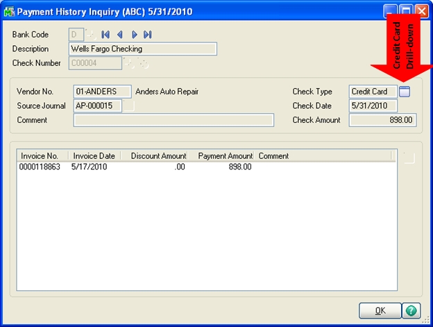 APTrans7 | MAS90/200 Tip: How to Record a Vendor Purchase made by Credit Card